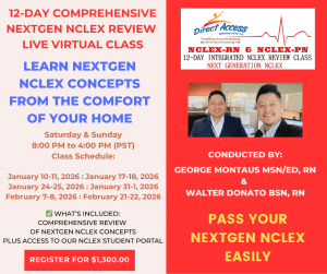 12-Day Weekend NextGen Clinical NCLEX LIVESTREAM REVIEW COURSE Start January 10, 2026