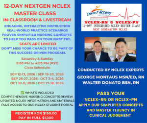 12-Day NextGen NCLEX Review Class (In-Classroom & Livestream)  Starting September 12, 2026 - Full Payment