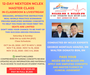 12-Day NextGen NCLEX Review Class (In-Classroom & Livestream) Starting October 24, 2026 - Full Payment